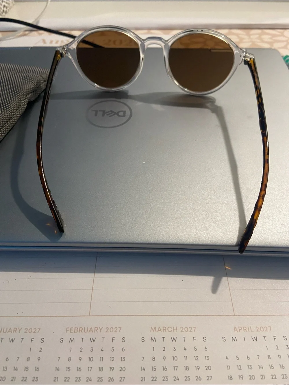 Eddie Bauer round sunglasses with soft case